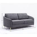 Yuina Linen Sofa in Gray
