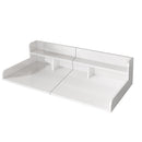 Washer Dryer Countertop Organizer, Double Layer Wooden Laundry Shelf Topper With Edge For Storage - White by HouseOfZazla