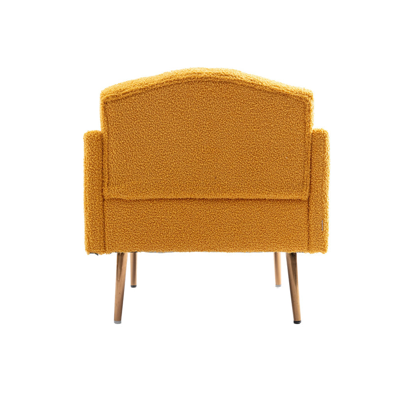 Accent Chair, leisure single sofa with Rose Golden feet