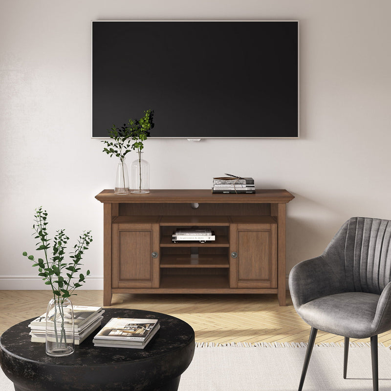 Amherst - TV Media Stand - Rustic Natural Aged Brown, photo 6 of 8
