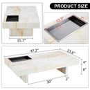 A modern and practical coffee table with imitation marble patterns, made of MDF material. The fusion of elegance and natural fashion 47.2"x 23.6"x 12 "