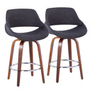 26" Mid-Century Modern Fixed-Height Counter Stool
