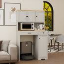 Over The Washer, Dryer And Robot Vacuum Storage Cabinet - Antique