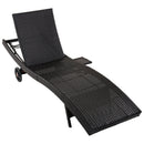 K&K 80'' Patio Wicker Chaise Lounge Chairs Set of 2 by HouseOfZazla