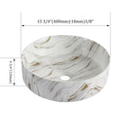 Ceramic Round Above Counter Bathroom Sink Art Basin by HouseOfZazla