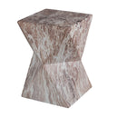 Round Outdoor Geometric End Table - Marble by HouseOfZazla