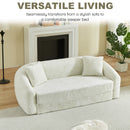 87-Inch Curved Convertible Sofa Recliner