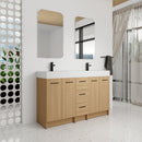 60" Double Sink Bathroom Vanity with 3 Drawers and Large Storage by HouseOfZazla