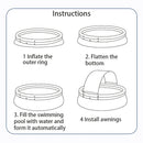 141.73in x 29.92in Outdoor Inflatable Swimming Pool by HouseOfZazla