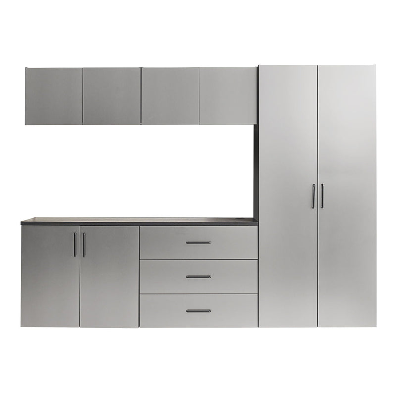 Astro Series - Garage Cabinet Set B With Soft Closing Drawers - Metallic Gray