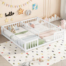 Double Floor Bed With Fence, Guardrails, Without Door by HouseOfZazla