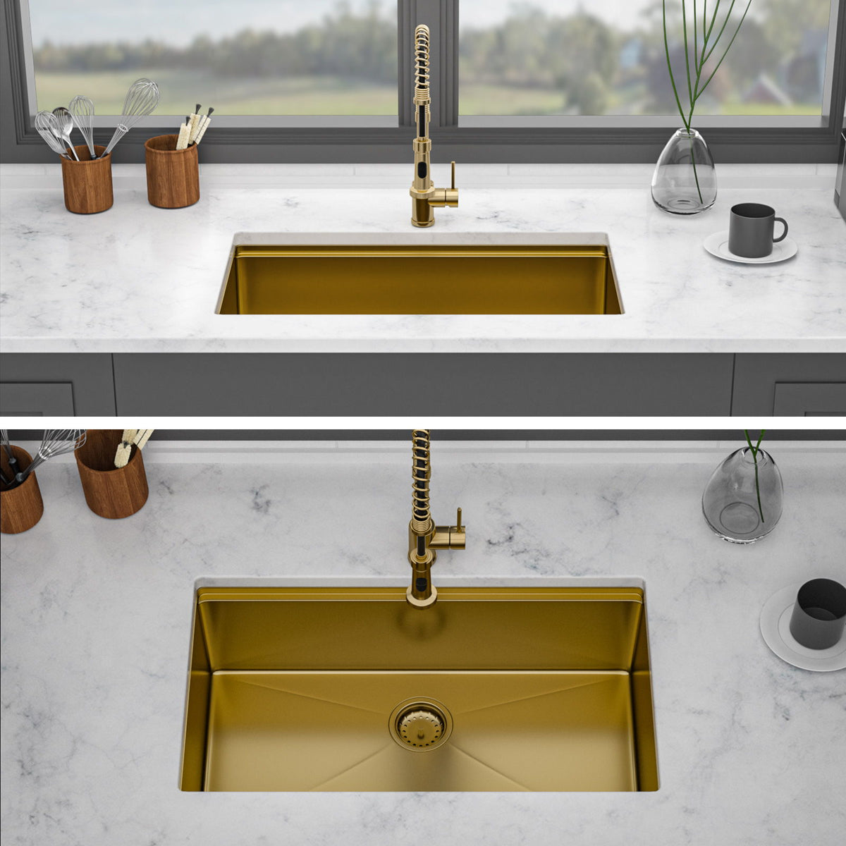 Stainless Steel Undermount Kitchen Sink With Workstation, photo 9 of 14