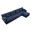 Sofa Set With Ottoman And Pillows, Textured, High Resilience Cushions by HouseOfZazla