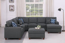 Tina - 8 Piece Upholstered Sectional With Ottoman by HouseOfZazla