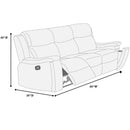 Modern Manual Motion Living Room Set With Hidden Cup Holders by HouseOfZazla