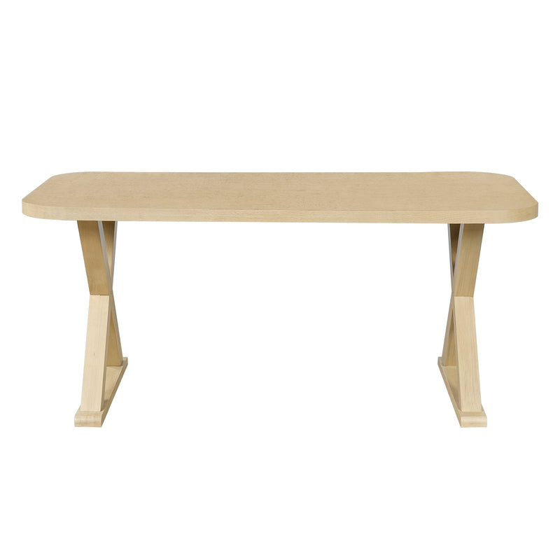 Natural Oak Veneer Dining Table, photo 5 of 10