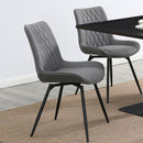 Tufted Swivel Dining Chairs (Set of 2) - Gray