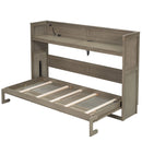 Murphy Bed With Desk, LED Light And USB Charging Station by HouseOfZazla