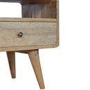 Solid Wood Curved Media Unit by HouseOfZazla