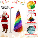 7.5ft Rainbow Spiral Christmas Tree