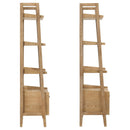 Fabian 2-piece 3-shelf Bookshelf with Drawer Distressed Light Brown