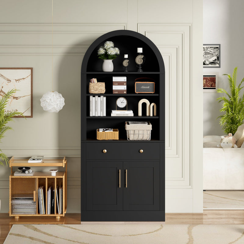 Arched Bookshelf with Storage Cabinet, photo 9 of 10