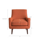 Accent Chair Upholstered With Legs - Burnt Orange by HouseOfZazla