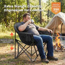 Oversized Camping Chair, Portable Folding Moon Chair with Side Pocket by HouseOfZazla