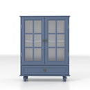 Minimalist Buffet Cabinet With Double Glass Doors And Drawer by HouseOfZazla
