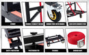 Folding Drywall Dolly with 4X6" Casters and 2000 LBS Load Capacity