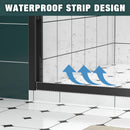 56-60"x74" Aluminum Frame Double Sliding Shower Door