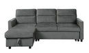 Ivy - Reversible Sleeper Sectional Sofa With Storage Chaise And Side Pocket by Unique Piece Furniture