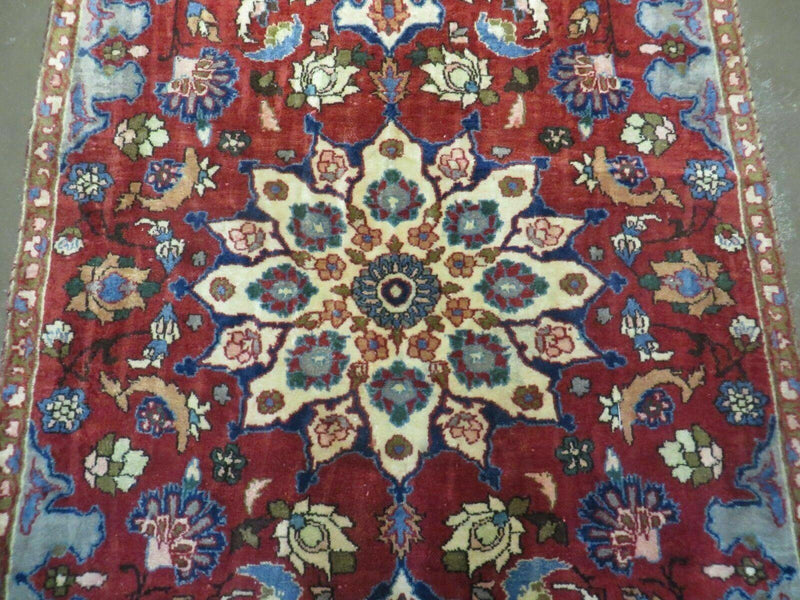 4' X 6' Antique Handmade India Floral Oriental Wool Rug Vegetable Dyes