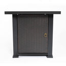 Square Fire Pit Table - Brown
