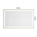 48" x 30" LED Bathroom Mirror with Front and Backlight