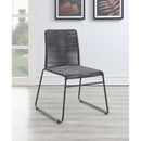 Jerome - Stackable Side Chair (Set of 2) - Charcoal by HouseOfZazla