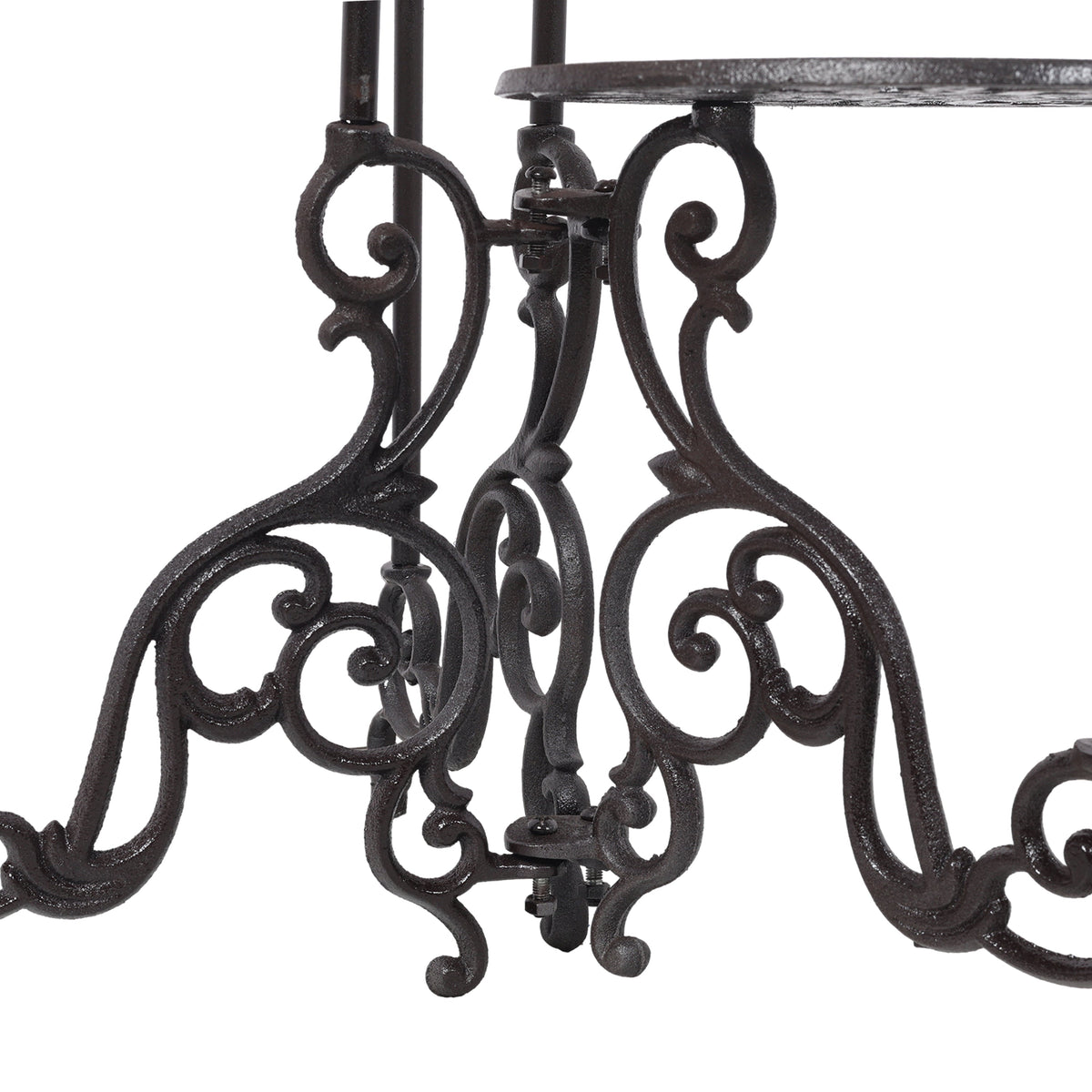 3-Tier Cast Iron Plant Stand, Vintage Scrollwork, Black, photo 6 of 9
