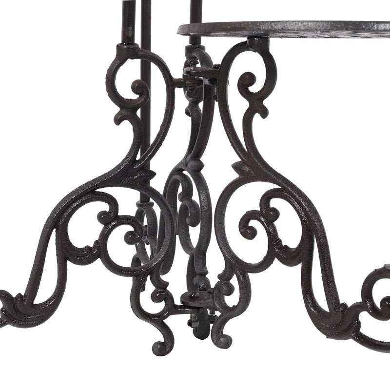 3-Tier Cast Iron Plant Stand, Vintage Scrollwork, Black, photo 6 of 9