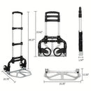 Folding Aluminum Hand Cart & Dolly – 165 lb Capacity | Lightweight & Portable