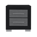 Elsa - 2 Toned Nightstand With Bar Handle And Spacious Drawers