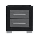 Elsa - 2 Toned Nightstand With Bar Handle And Spacious Drawers by HouseOfZazla