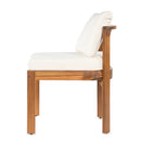 Acacia Wood Outdoor Dining Chair (Set of 2), Teak Finish Wood + by HouseOfZazla