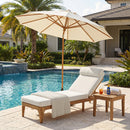 TOPMAX Acacia Wood Chaise Lounge by HouseOfZazla
