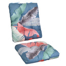2Pcs Rocking Chair Cushion Upper And Lower Back And Seat Sets with Non-Slip Ties Polyester Fiber Filling Comfortable for Indoor Home Office Car