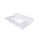 Bianco Carrara Venato Elegant Marble Vanity Top, Bathroom Vanity With Undermount Sink, Sintered Stone by HouseOfZazla