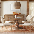 Round Pedestal Dining Table - Walnut by HouseOfZazla