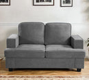 Modern Loveseat, Comfortable 2 Seater Couch With Deep Seating, Loose Back Cushions, Wide Arms by HouseOfZazla