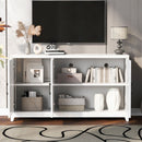 TV Stand For TVs Up To 65", Modern Entertainment Center Media Console Cabinet With 2 Spacious Storage Space, Solid Wood Legs For Living Room by HouseOfZazla