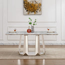 Marble Dining Table for 6 People
