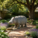 12.6'' Weather Resistant Hippopotamus Garden Statue by HouseOfZazla